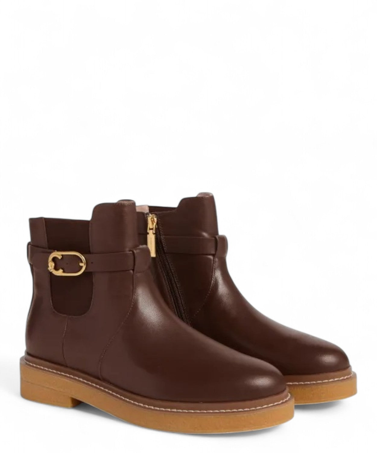 Stivaletti Coccinelle C-Saddle in Pelle Con Cinturino-Coccinelle-Stivali-Vittorio Citro Boutique