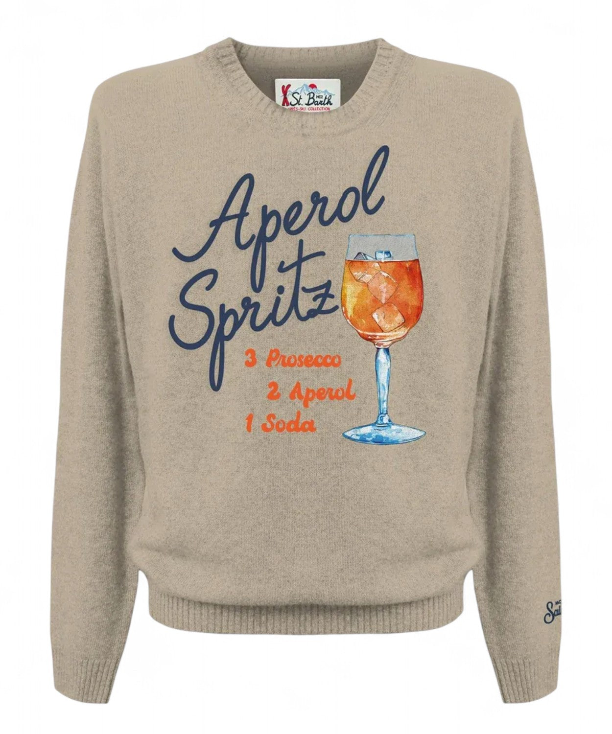 Maglione MC2 Saint Barth Heron Drink Spritz In Msto Cashmere-Mc2 Saint Barth-Maglieria-Vittorio Citro Boutique
