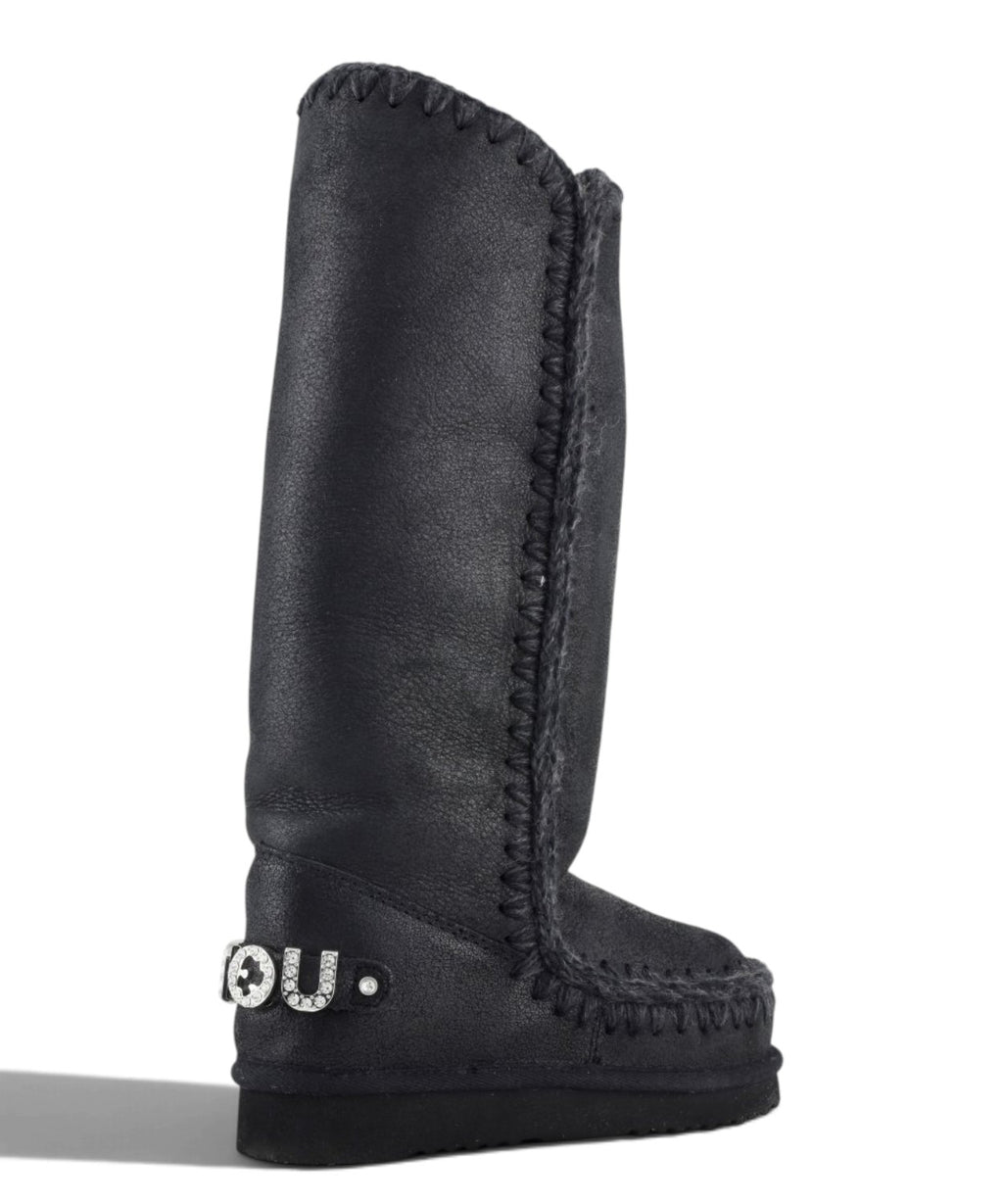 Eskimo 40 Rhinestones Logo Mou Ankle Boot