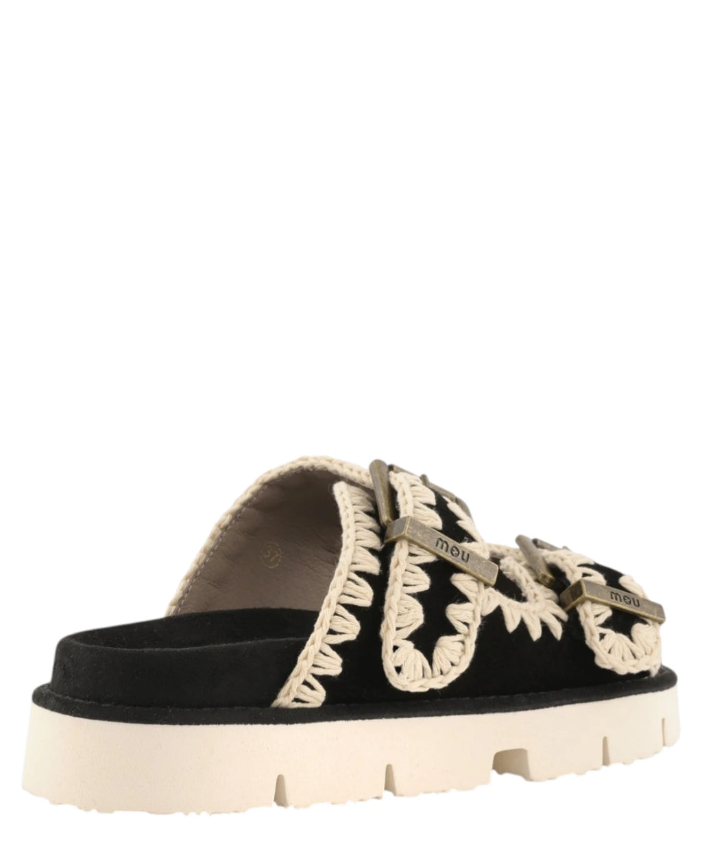 Sandalen Mou Bio Twee Gespen van Suède Leer