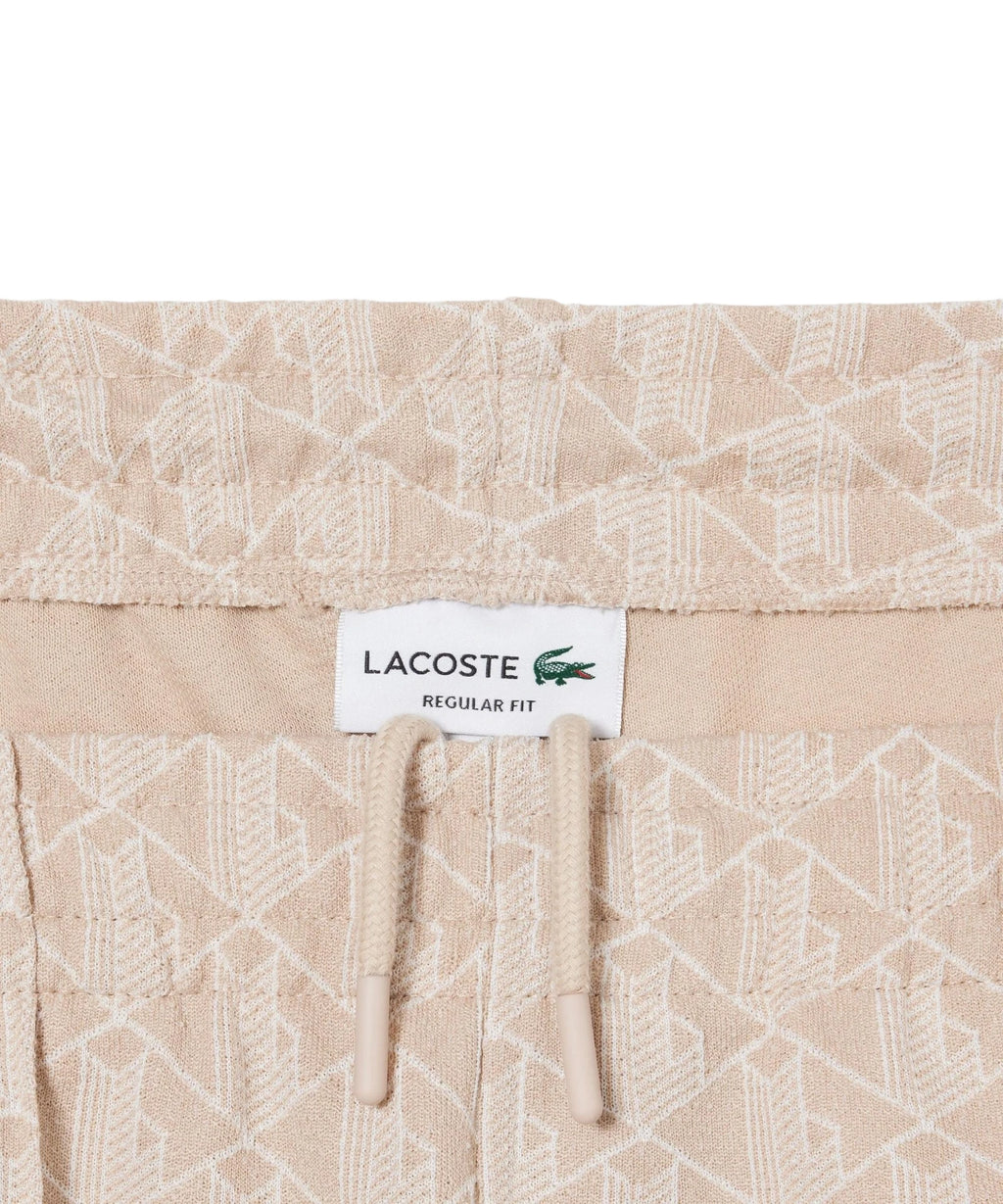Spodnie dresowe Lacoste Monogram Beżowe – Jogger Regular Fit
