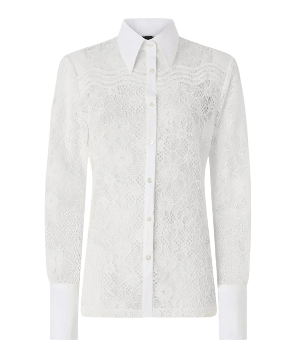 Camicia Pinko Coline in Tulle e Pizzo