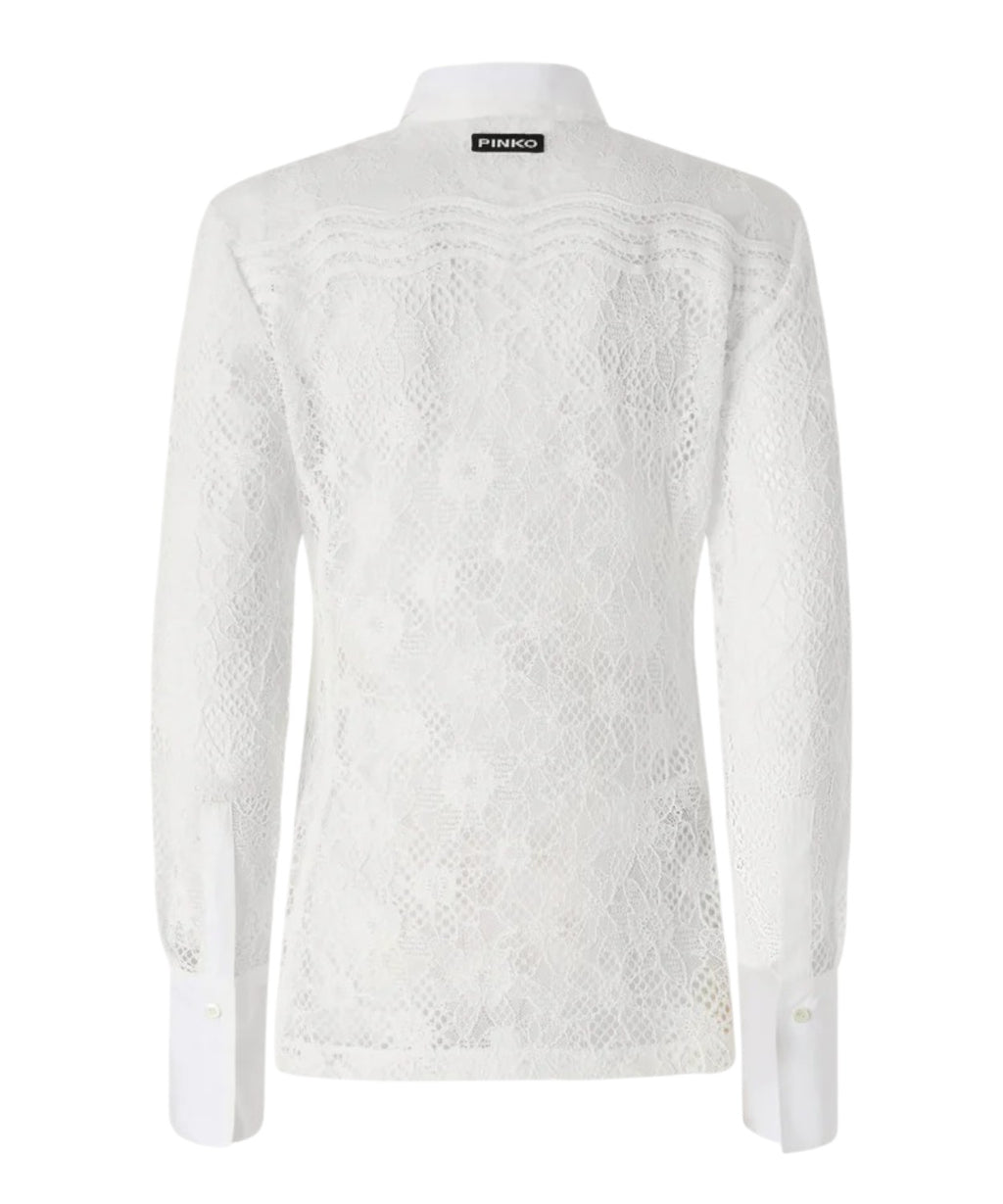 Camicia Pinko Coline in Tulle e Pizzo