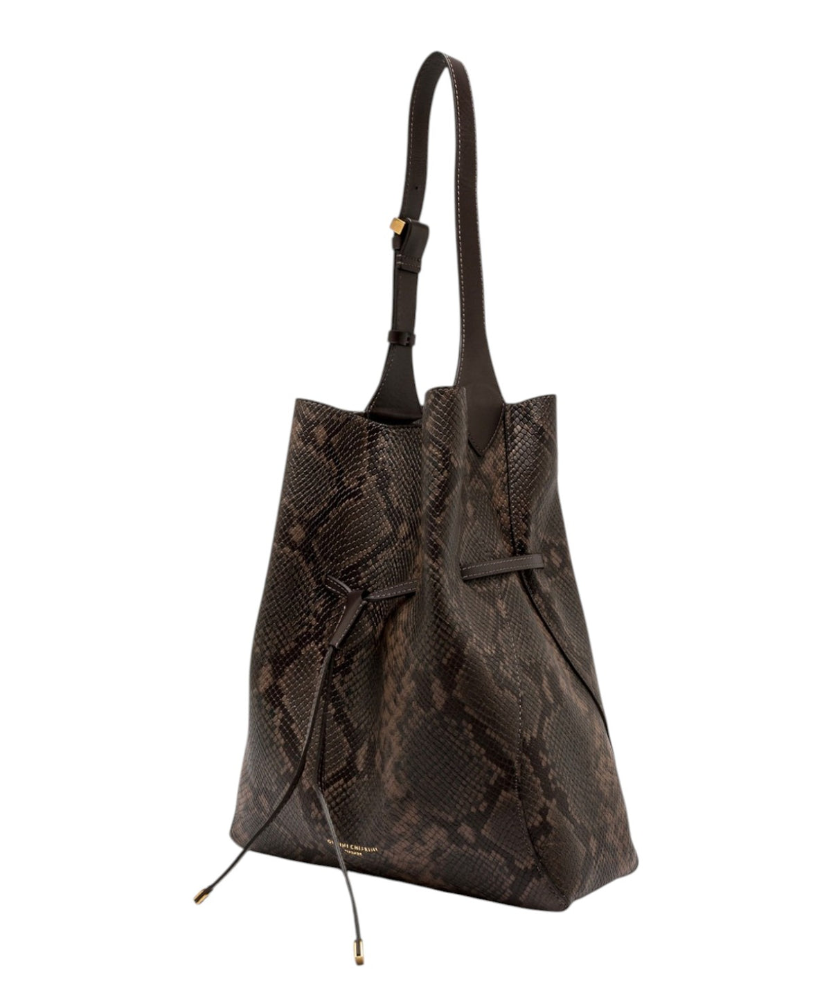 Dameshandtas Gianni Chiarini Sienna van leer met pythonprint