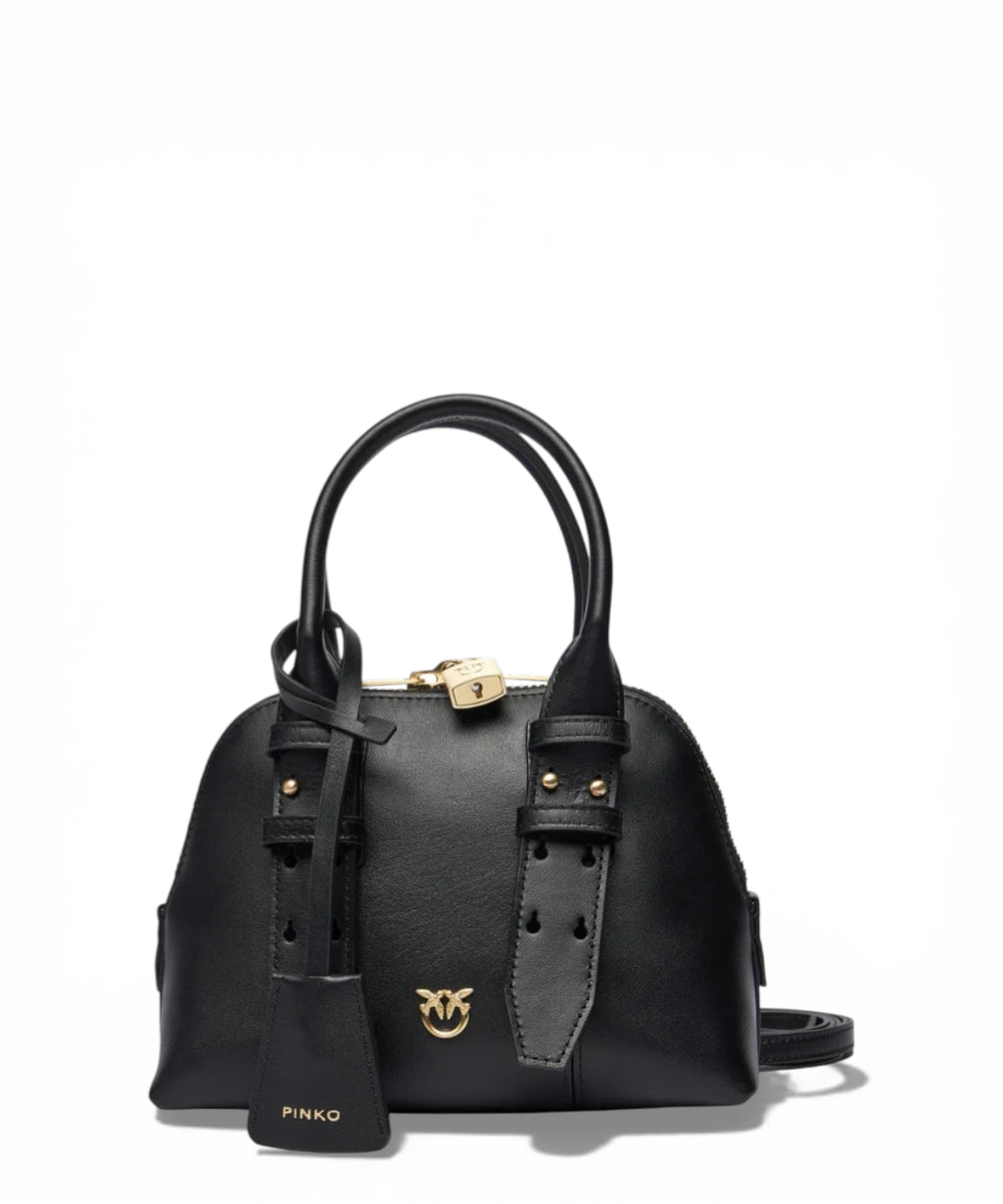 Pinko Zip Mini Bowlingtasche aus Leder