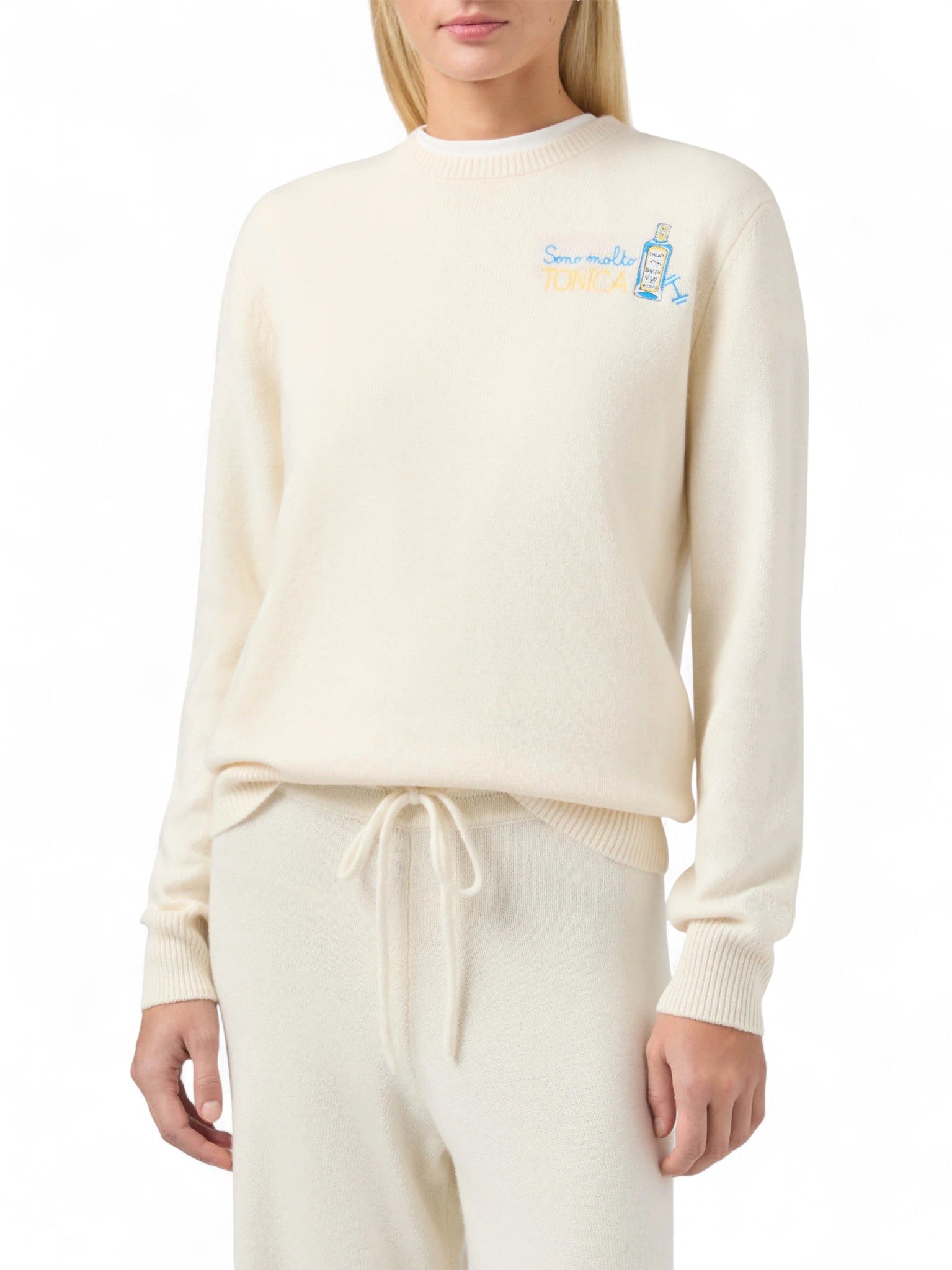 Maglione girocollo New Queen "Sono molto tonica"-Mc2 Saint Barth-Felpe-Vittorio Citro Boutique