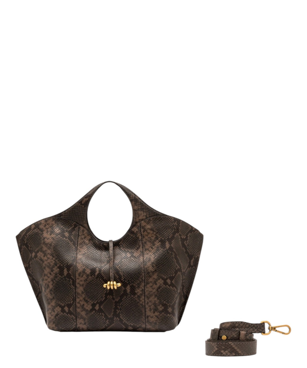 Bolsо de mujer Gianni Chiarini Infinity de piel con estampado de pitón
