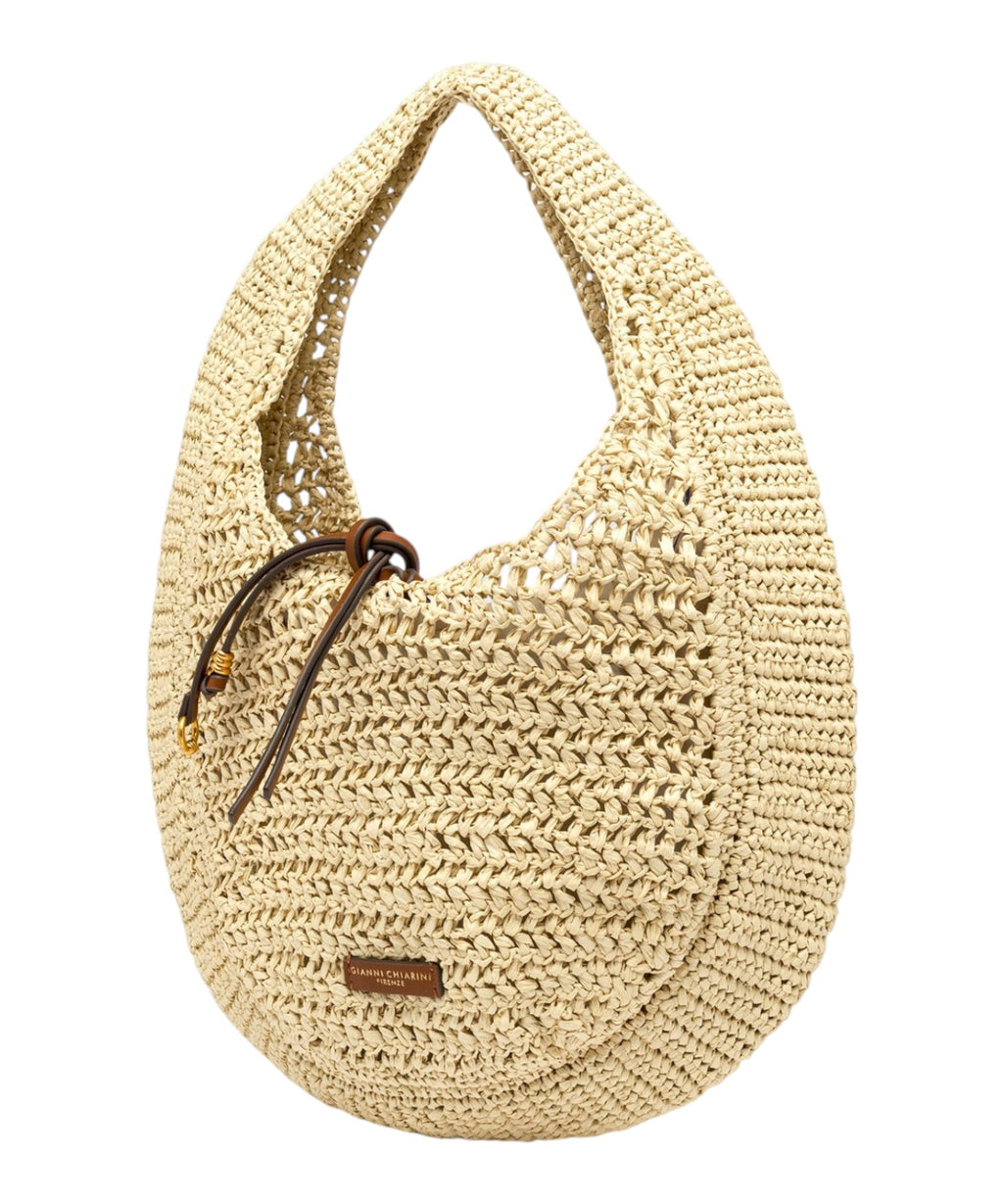 Borsa Nefeli Hobo Paglia Crochet Gianni Chiarini