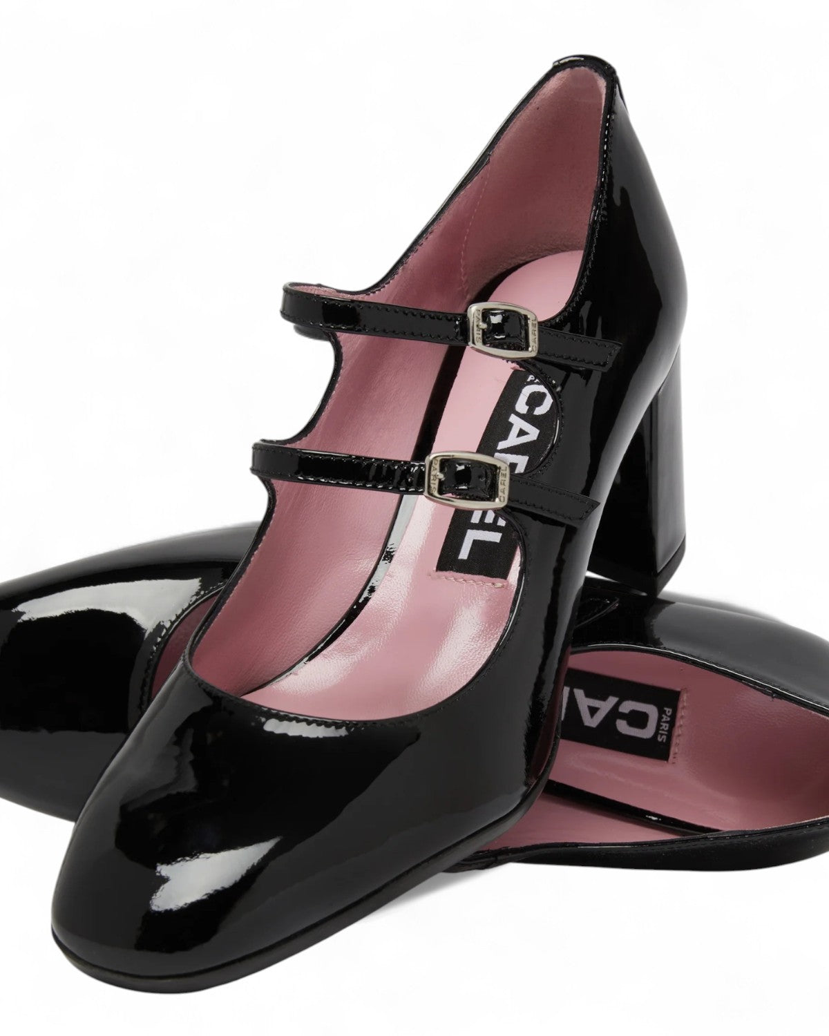 Scarpe Mary Jane Alice in vernice bordeaux con interno rosa e tacco medio 6cm, perfette per outfit eleganti e femminili invernali.