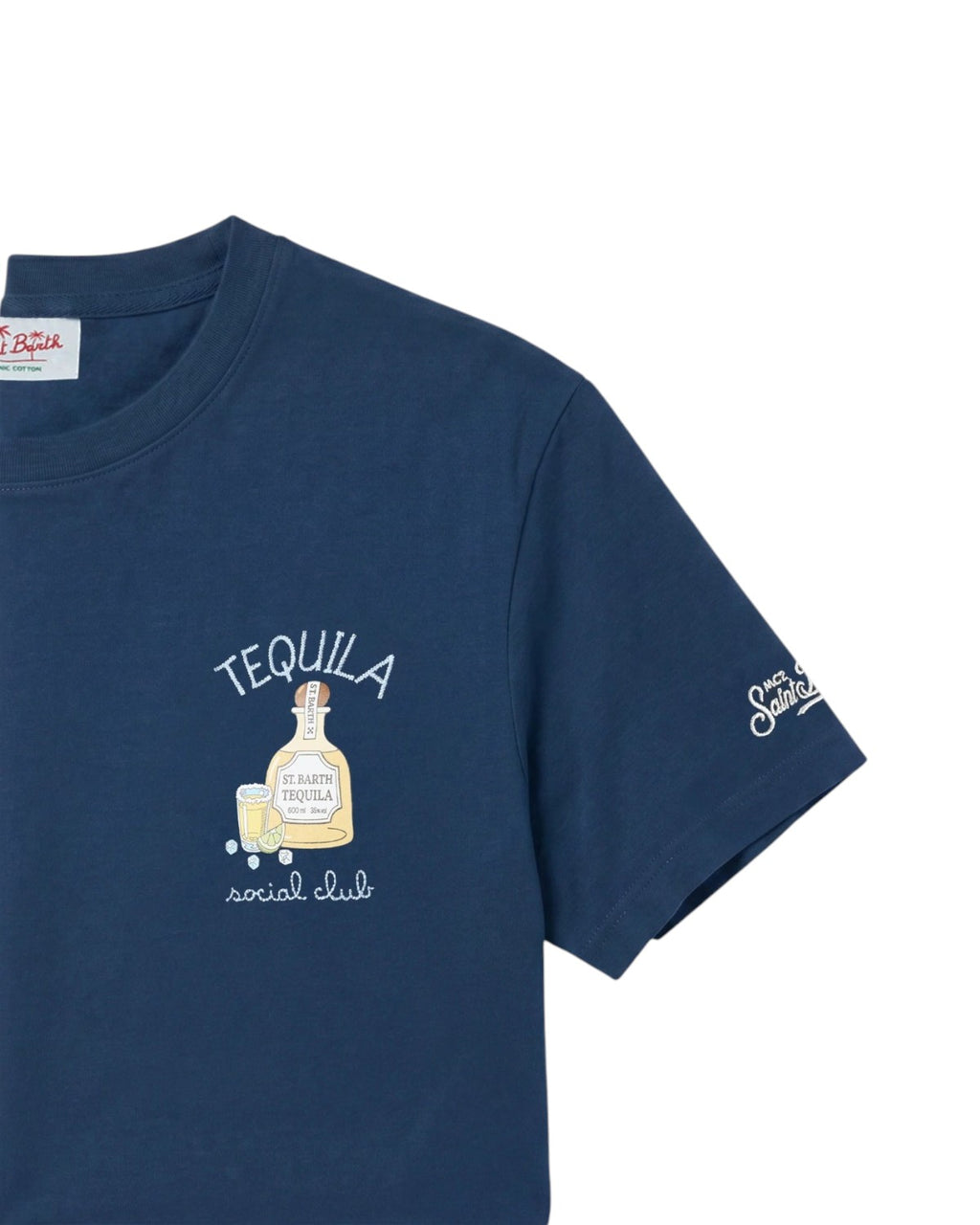 T-Shirt Uomo Portofino con Ricamo Tequila MC2 Saint Barth