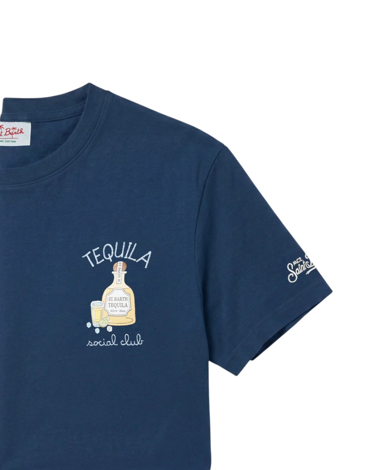 Heren T-shirt Portofino met Tequila MC2 Saint Barth borduurwerk