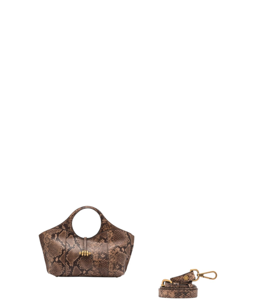 Bolso de mujer Gianni Chiarini Infinity Mini de piel con estampado de pitón