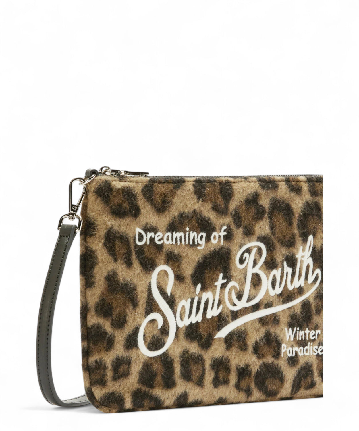 Borsa Parisienne Felt in misto lana leopardata-Mc2 Saint Barth-Borse a spalla-Vittorio Citro Boutique