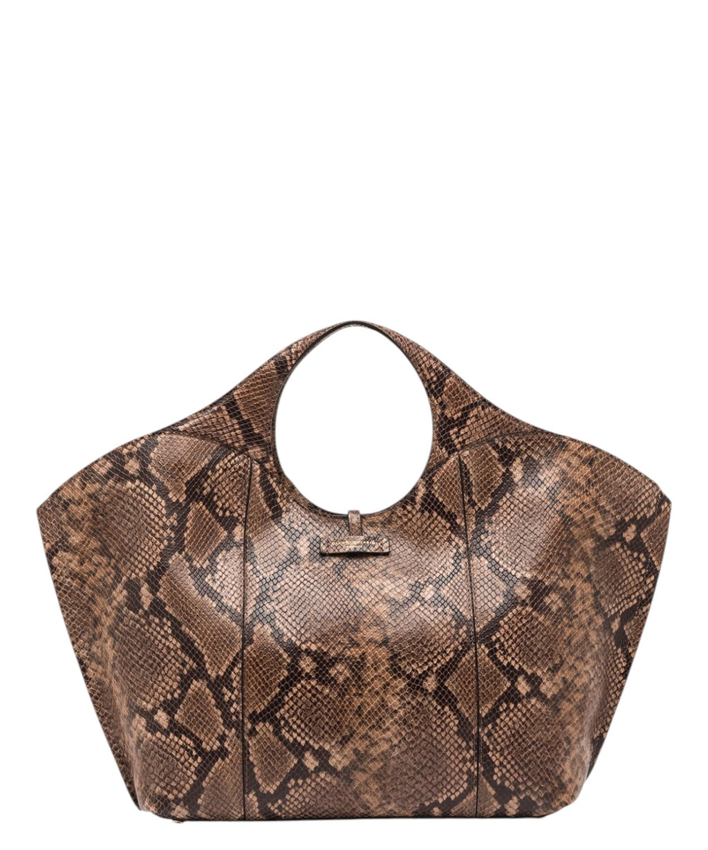 Damentasche Gianni Chiarini Infinity aus Leder mit Pythonprint
