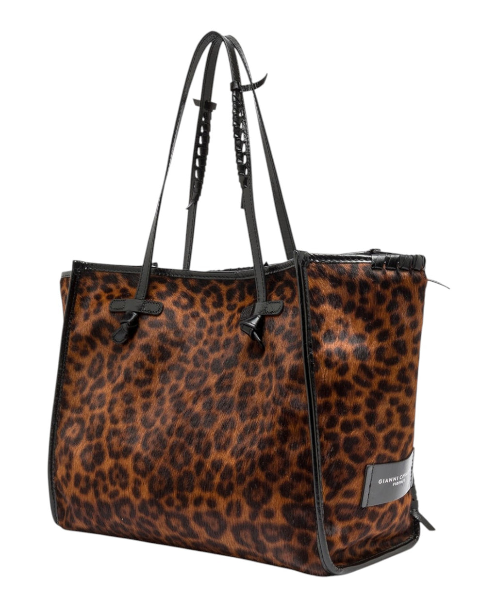 Damentasche Gianni Chiarini Marcella aus Leder mit Leo-Pony-Effekt
