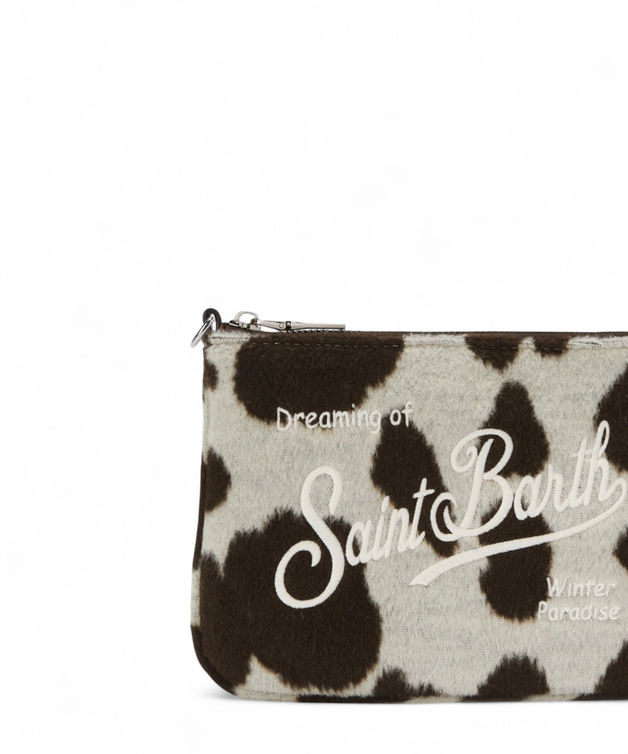 Borsa Parisienne Mini Felt in misto lana stampa muccata-Mc2 Saint Barth-Borse a spalla-Vittorio Citro Boutique