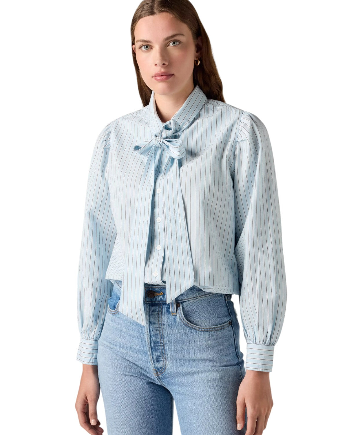 Camicia Western in Cotone Popeline con Laccetto