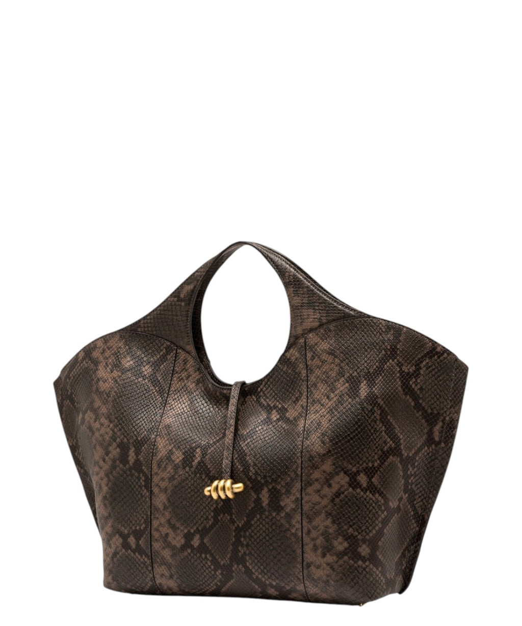 Bolsо de mujer Gianni Chiarini Infinity de piel con estampado de pitón