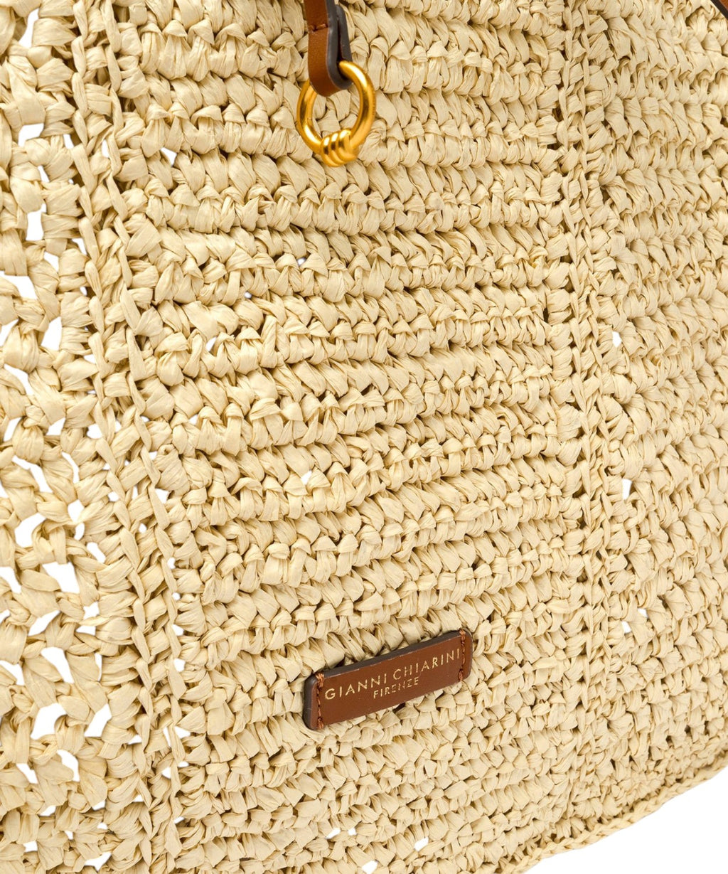 Gianni Chiarini Nefeli Shopper aus gehäkeltem Strohhut