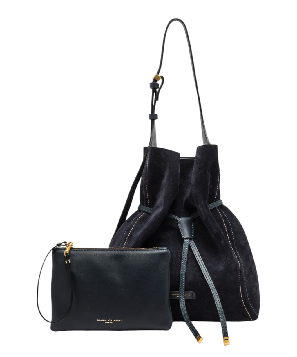 Carteira Gianni Chiarini Sienna Grande em pele de camurça