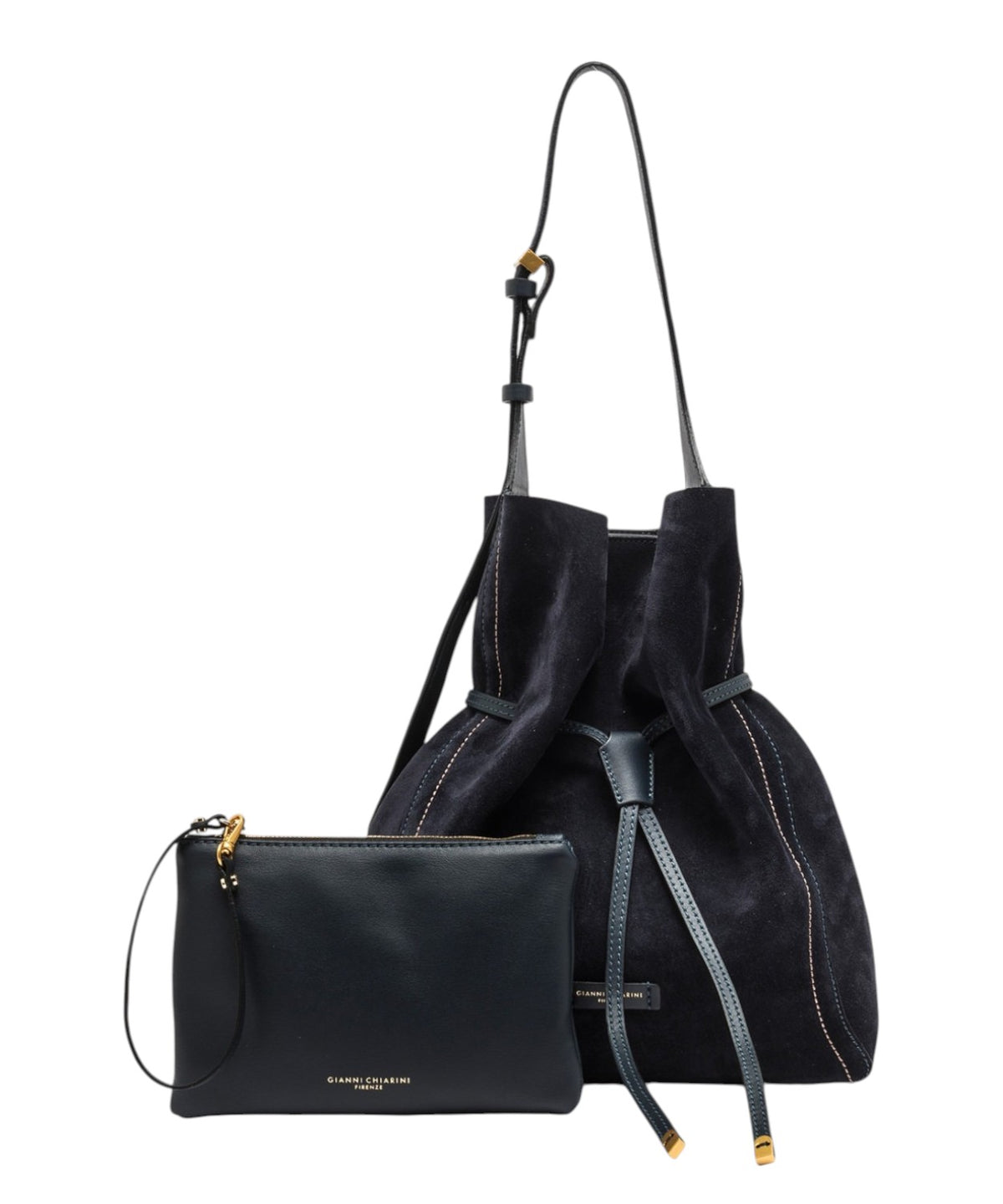Carteira Gianni Chiarini Sienna Grande em pele de camurça