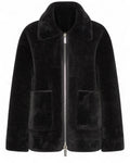 Giacca cocoon reversibile in jersey e tessuto furry-Marella-Pellicce e shearling-Vittorio Citro Boutique