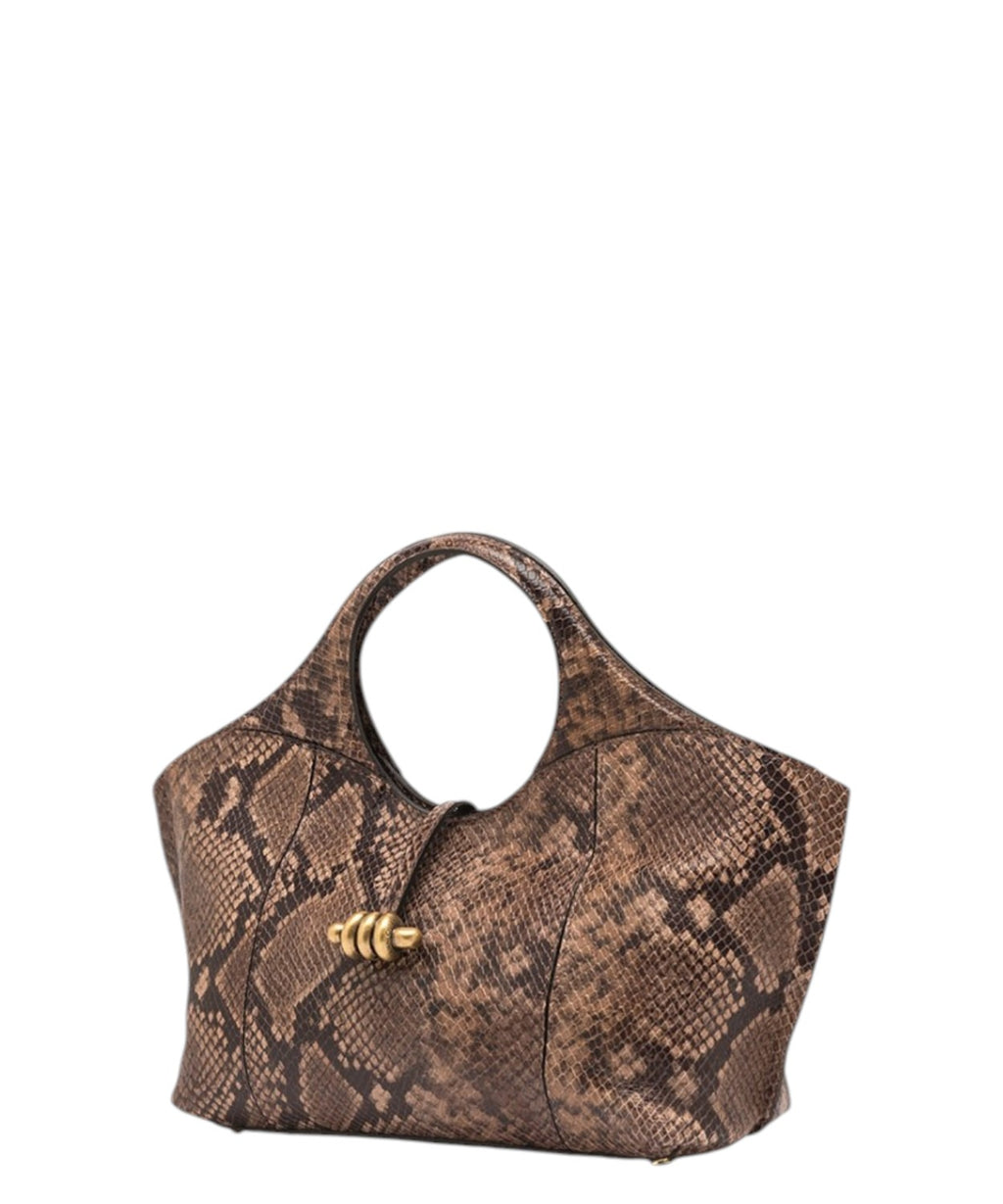 Bolso de mujer Gianni Chiarini Infinity Mini de piel con estampado de pitón