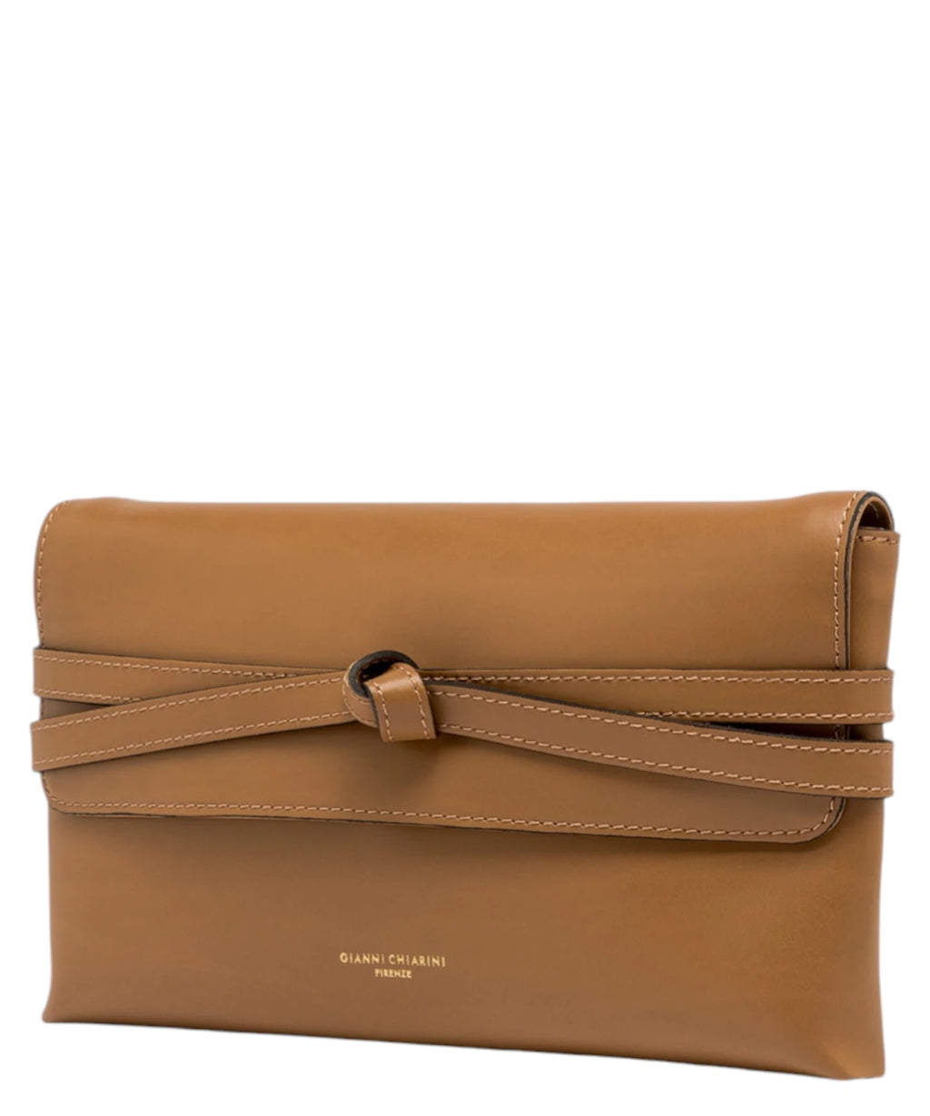 Gianni Chiarini BELTY Leather Clutch with Removable Shoulder Strap