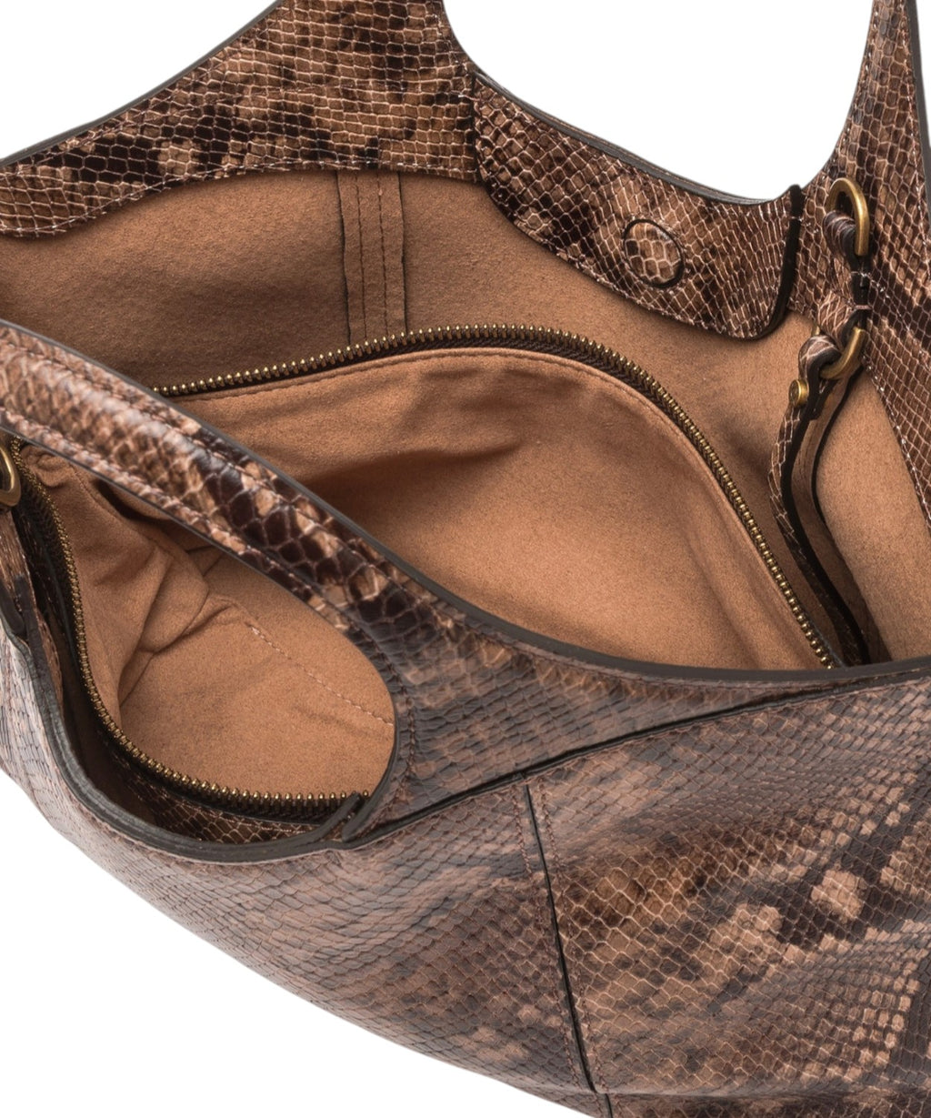 Bolso de mujer Gianni Chiarini Infinity Mini de piel con estampado de pitón