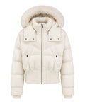 Piumino Donna Colmar con Cappuccio Effetto Pelliccia