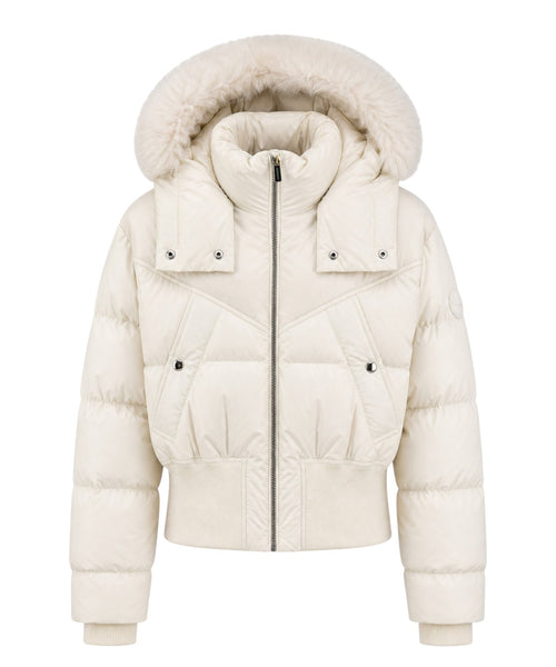 Piumino Donna Colmar con Cappuccio Effetto Pelliccia