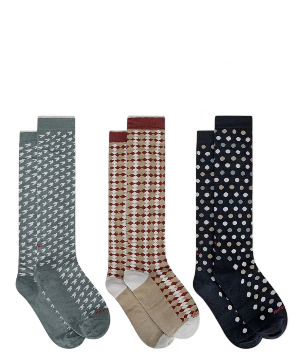 Set di 3 Calzini Fantasia Kit Donatello Print 02 Misto Cotone-Peuterey-Calze e calzini-Vittorio Citro Boutique
