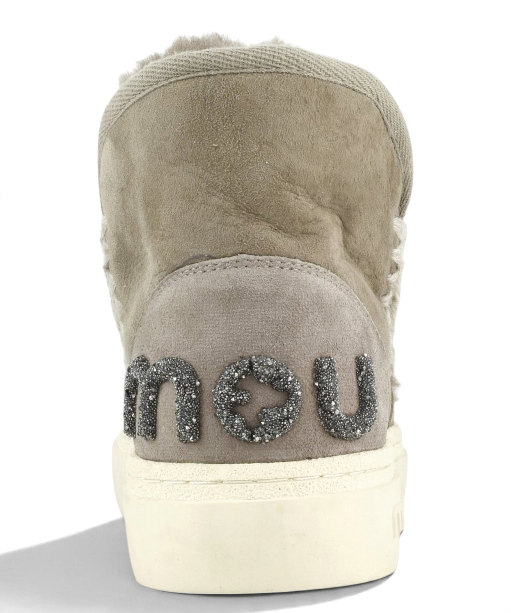 Mou Eskimo Sneaker Bold Glitter Logo en piel de oveja