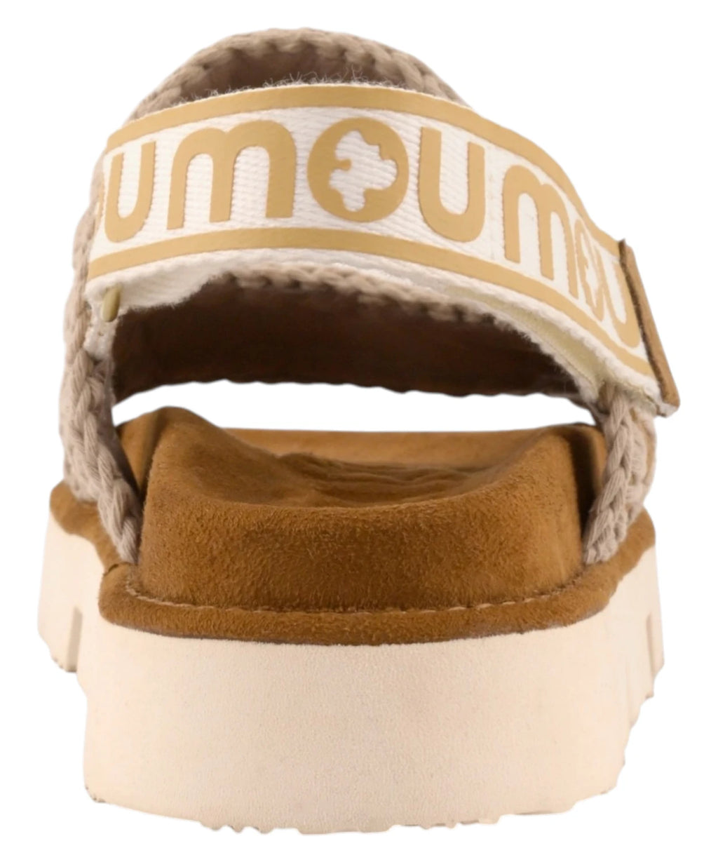 Bio Mou sandalen met bandje en metalen logo