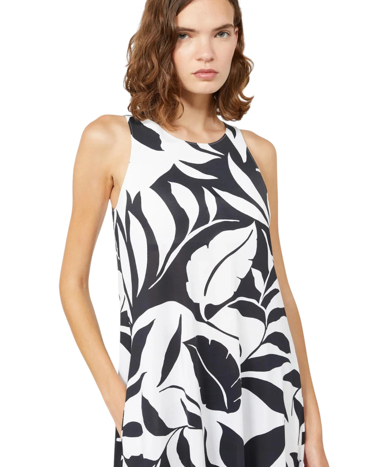 Max Mara midi-jurk met monogramprint