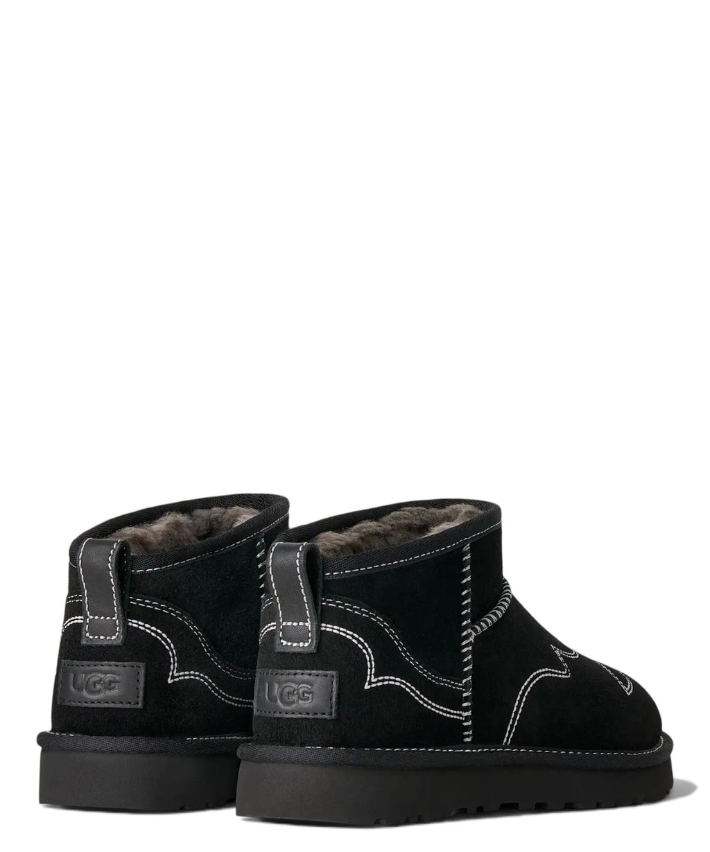 Stivali UGG Classic Ultra Mini Western in Camoscio