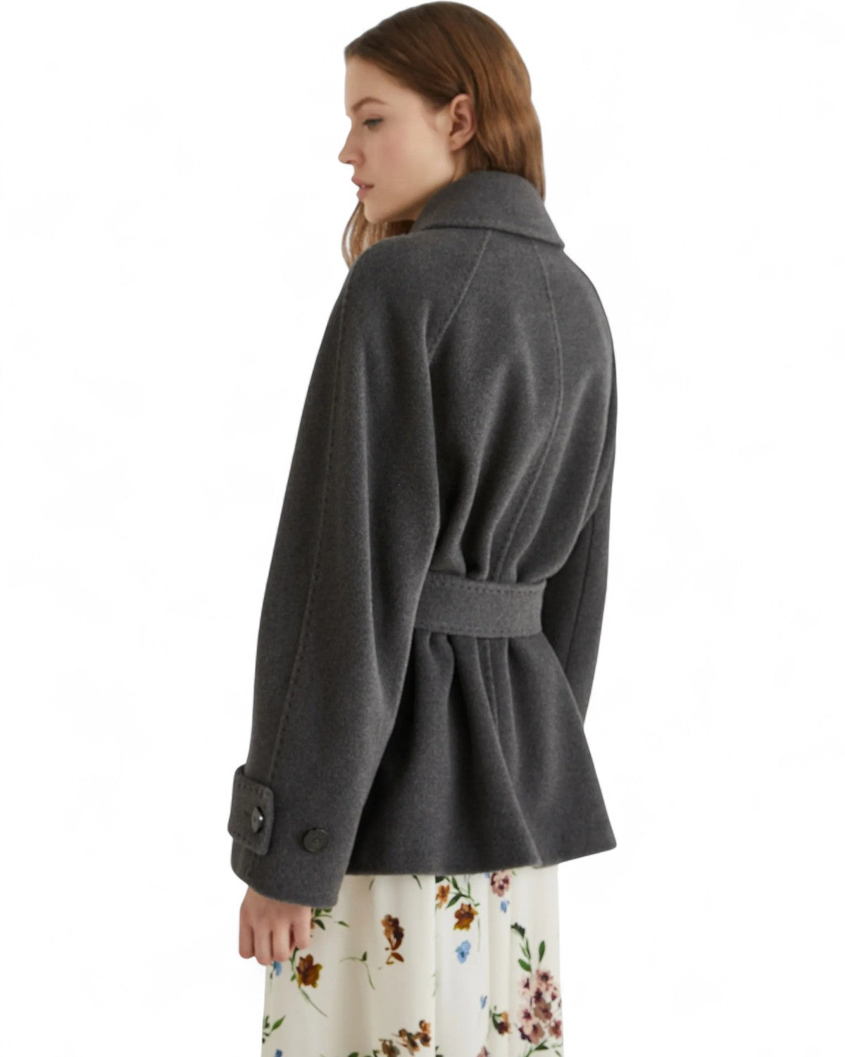 Giaccone in lana con maniche kimono e cintura-Marella-Cappotti-Vittorio Citro Boutique