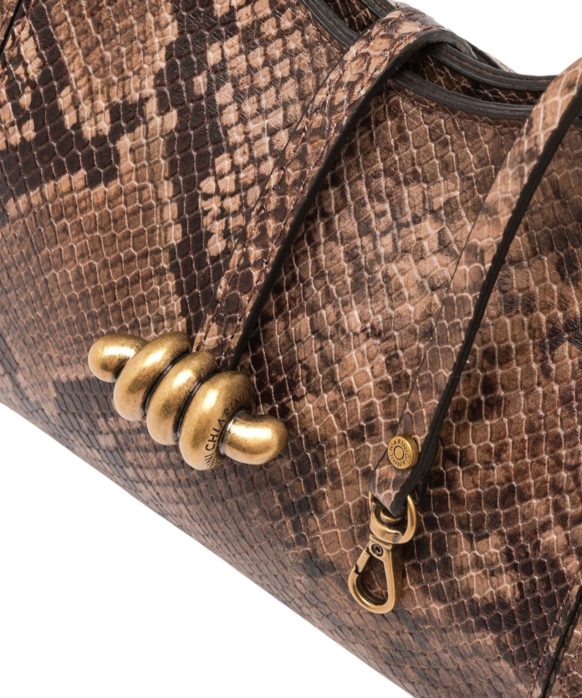 Bolso de mujer Gianni Chiarini Infinity Mini de piel con estampado de pitón