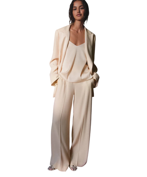 Pantaloni Donna STAMPA Ampi in Crêpe Envers Satin