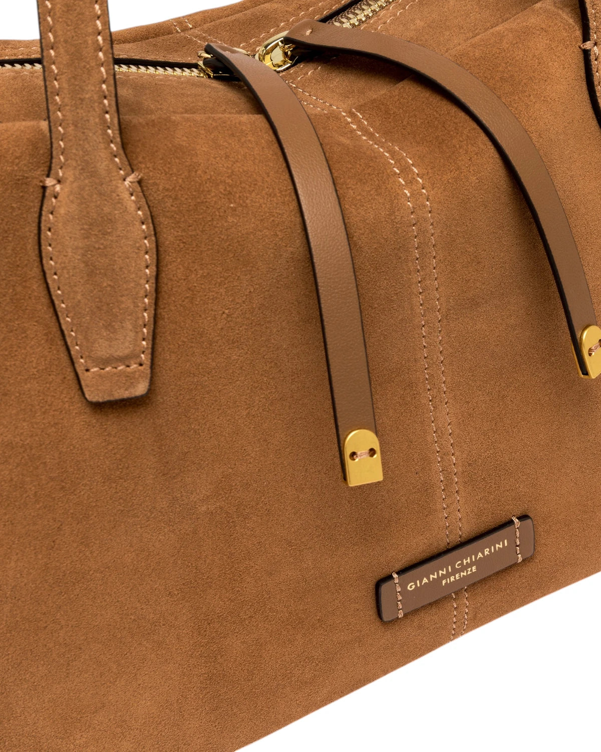 Gianni Chiarini Bowling Bag in Pelle Scamosciata Donna