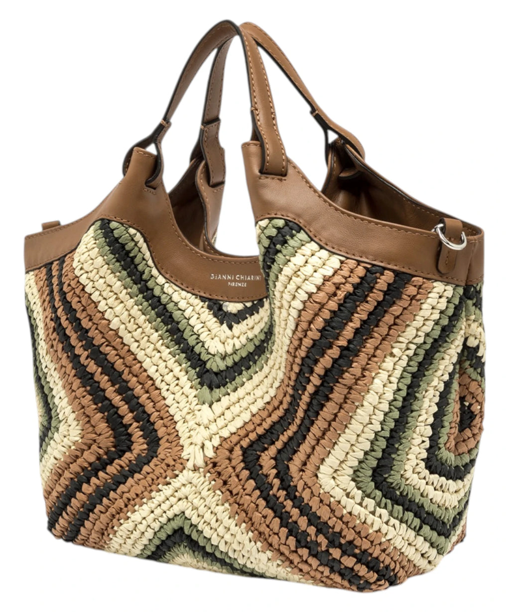Gianni Chiarini DUA Mini Woven Straw Bag
