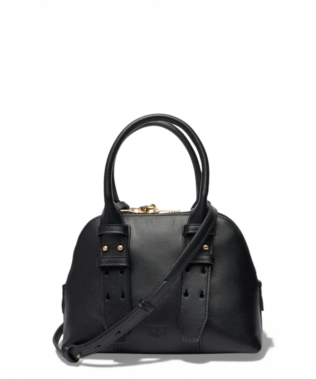 Pinko Zip Mini Bowlingtasche aus Leder