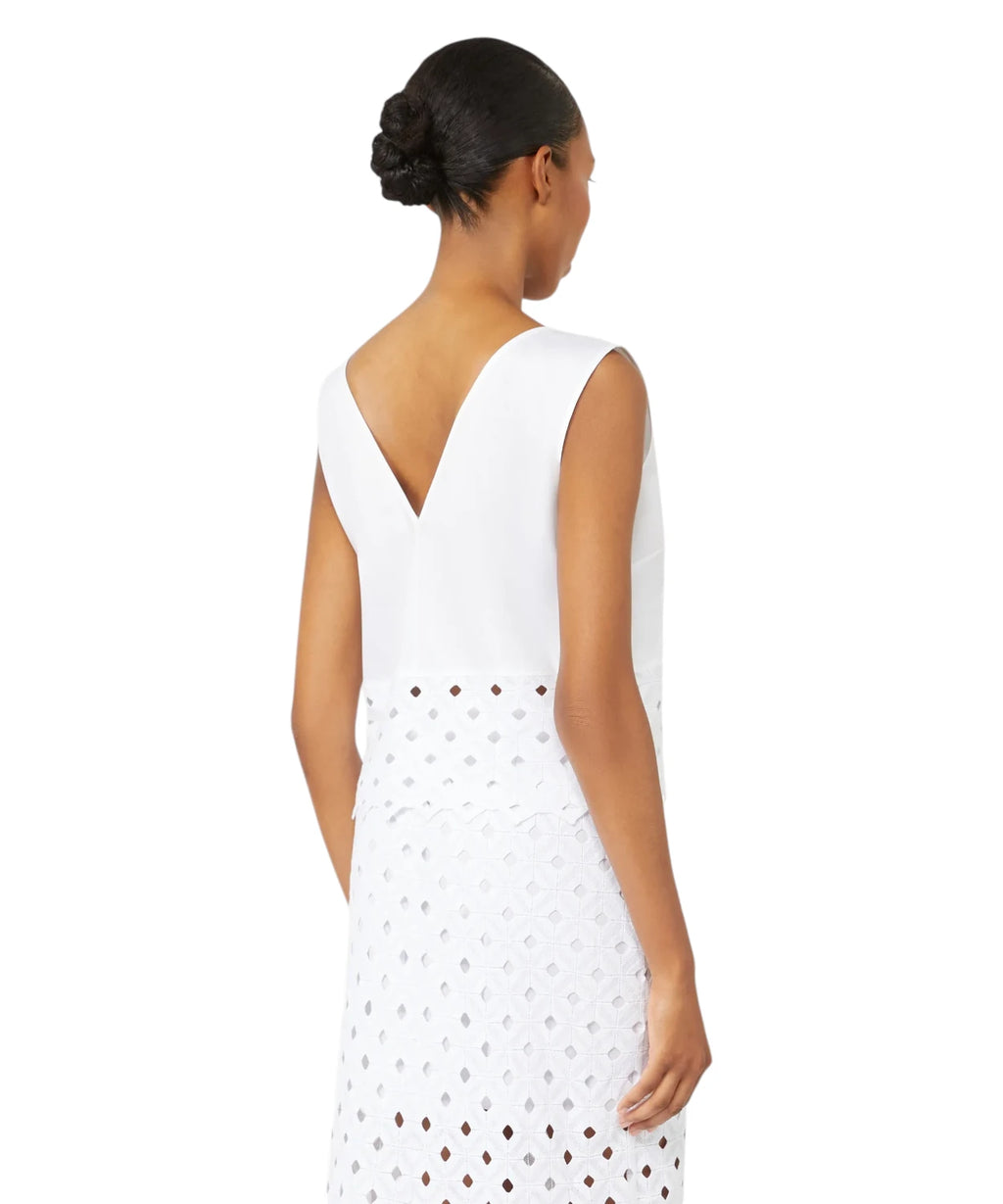 Max Mara Top Crop in stretchpopeline