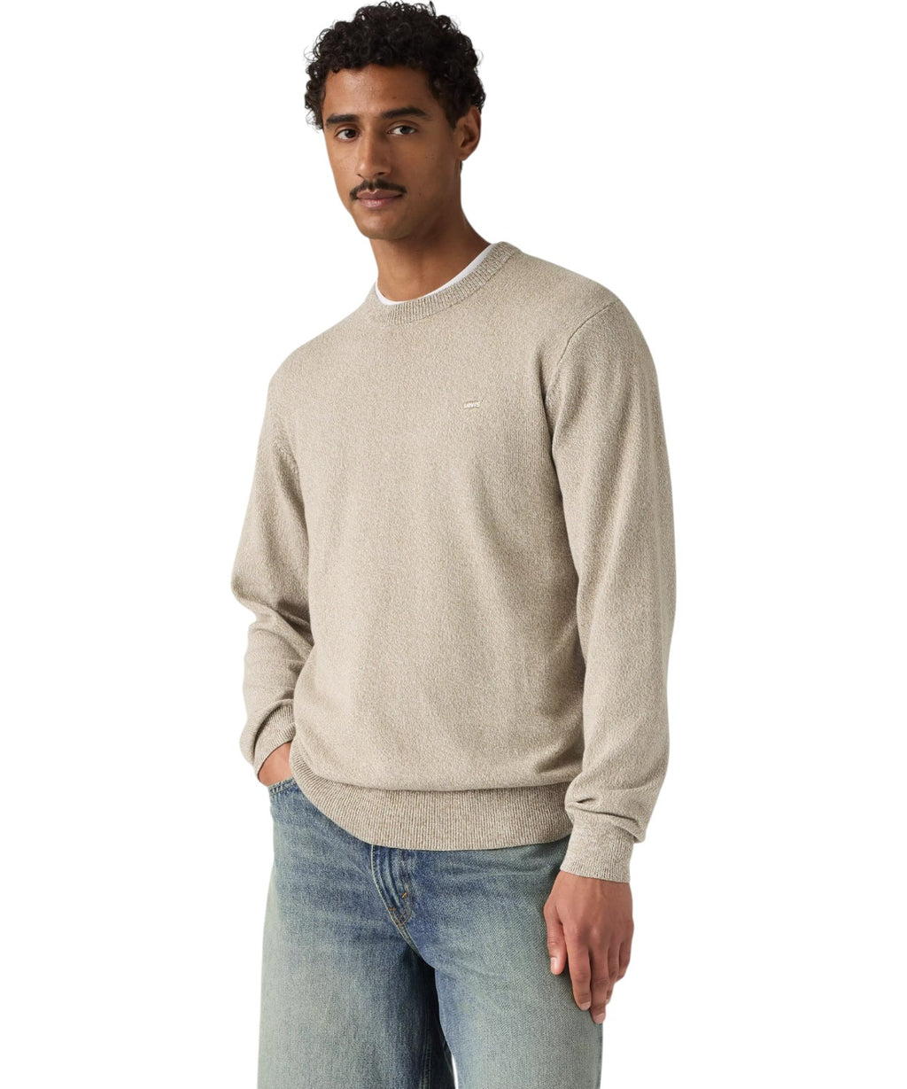 Maglia Leggera in Cotone Girocollo con Logo Housemark