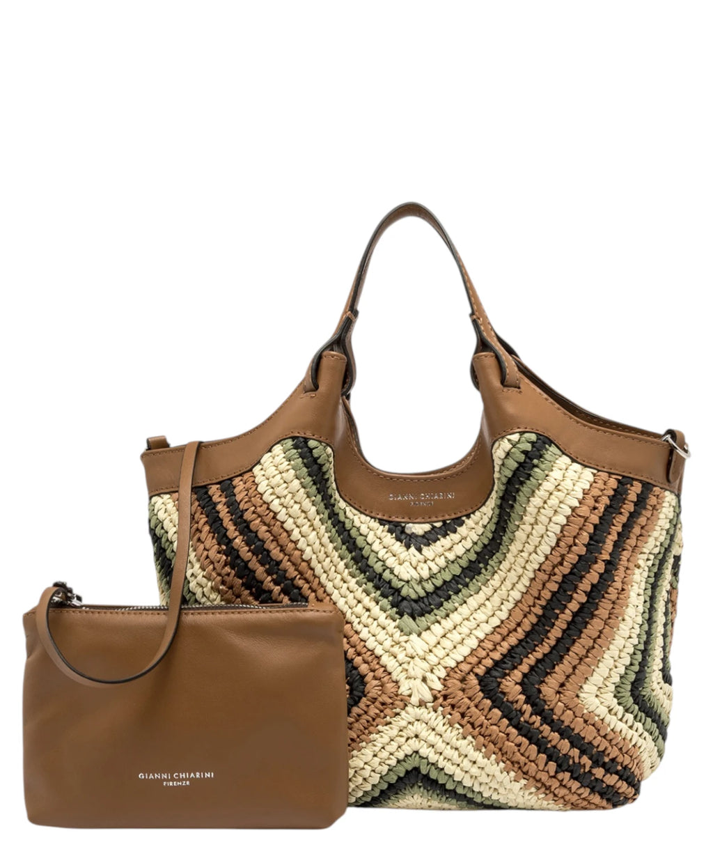Gianni Chiarini DUA Mini Woven Straw Bag