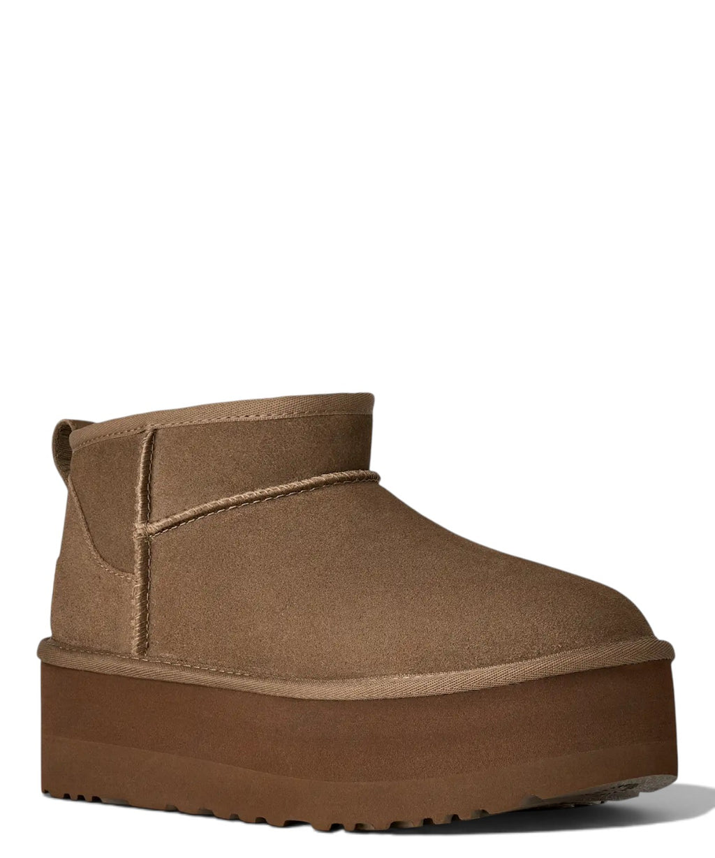 Stivali UGG Classic Ultra Mini Platform in Camoscio