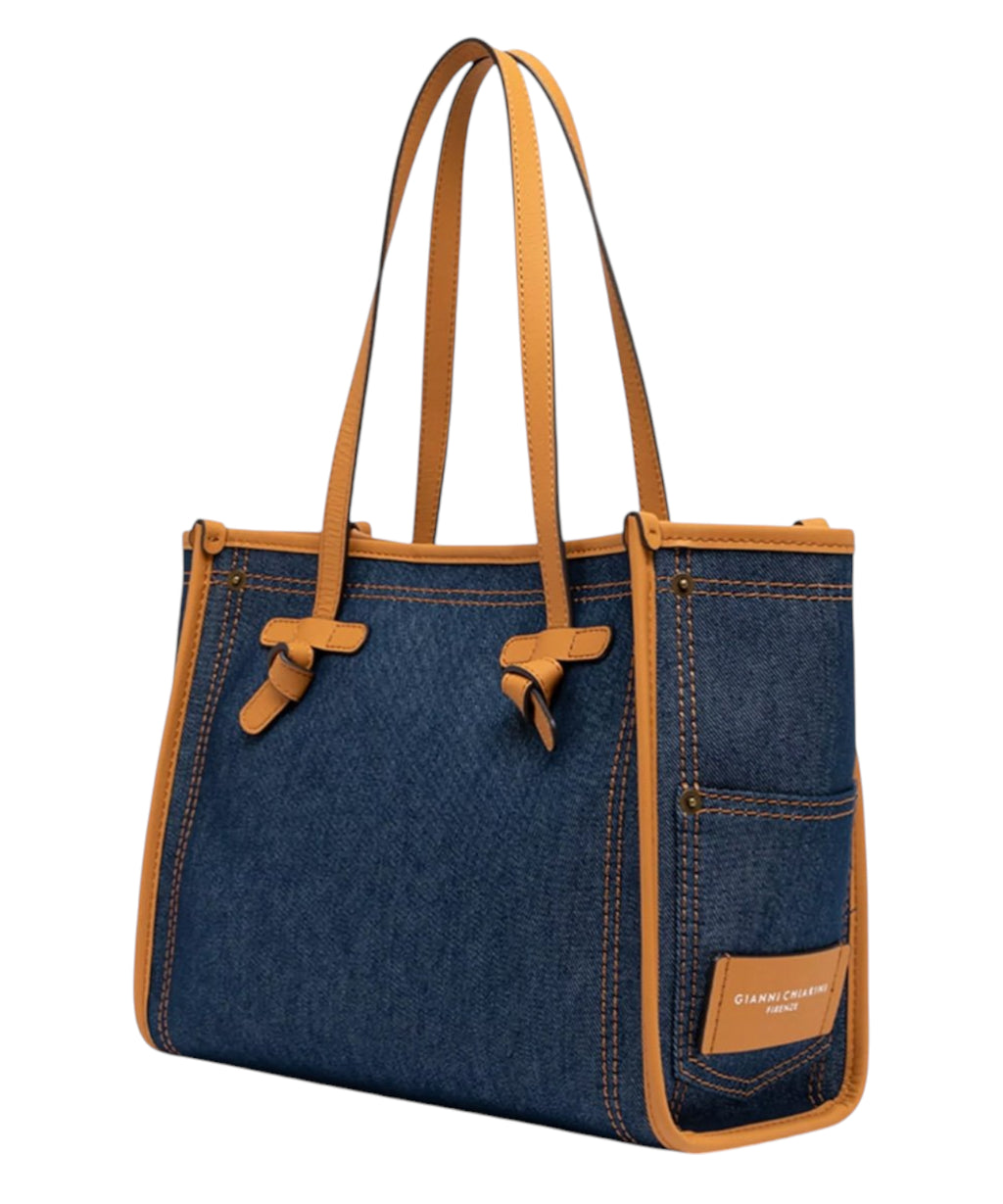 Marcella Gianni Chiarini Bag in Denim and Leather