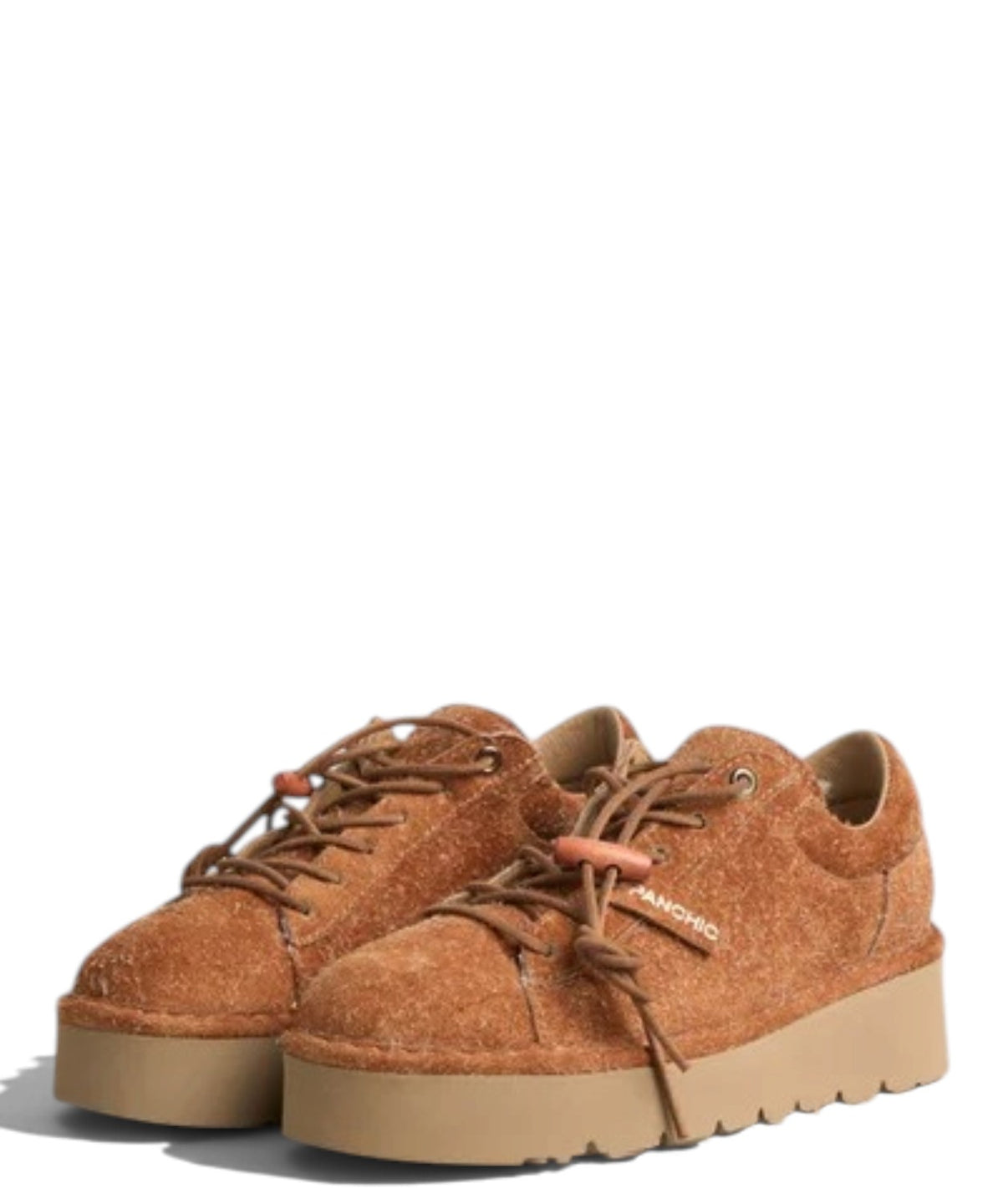 Damesschoenen P003 Muse van cappuccinokleurig suède