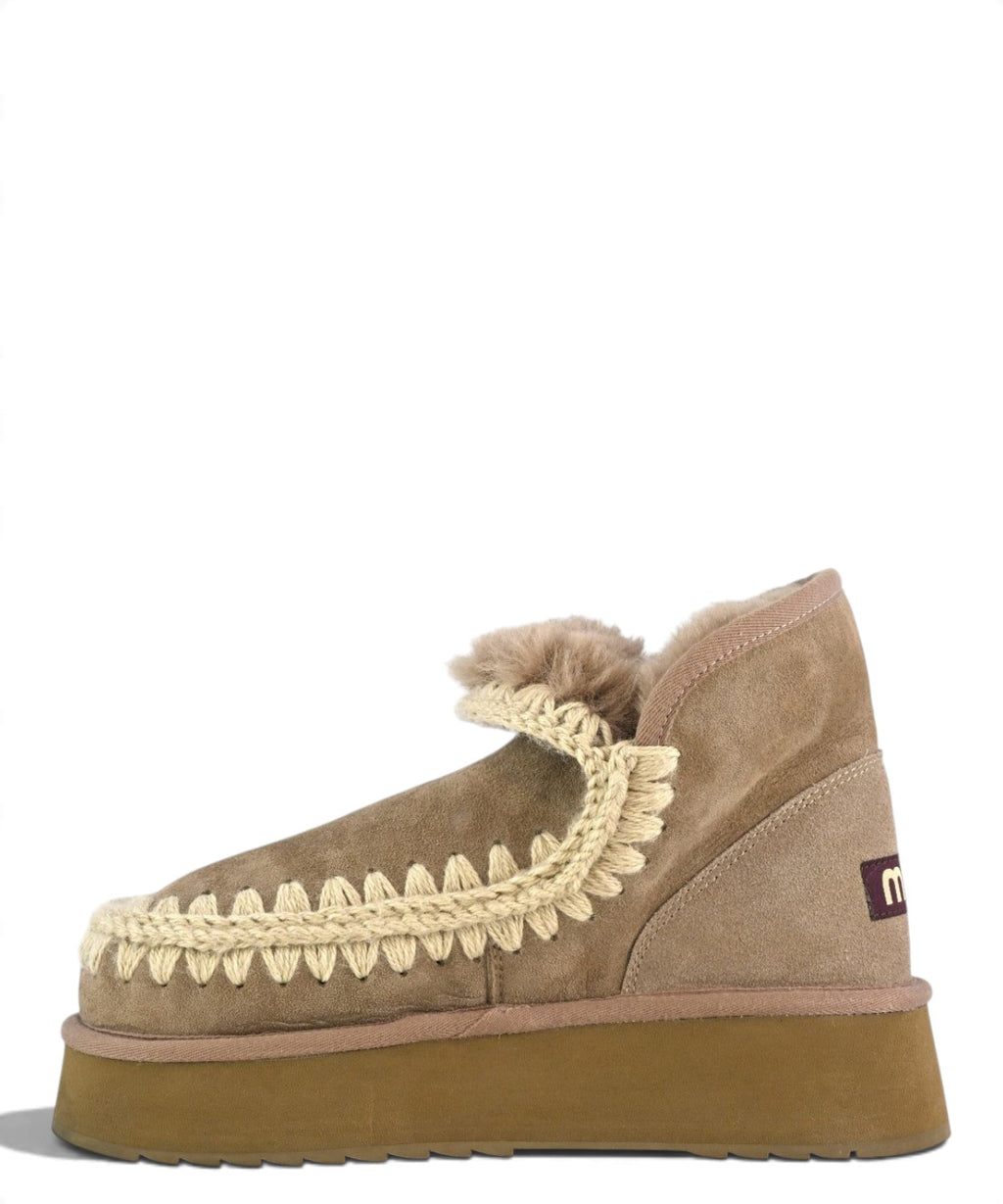 Botas de plataforma Mou Mini Eskimo de ante y piel de borrego