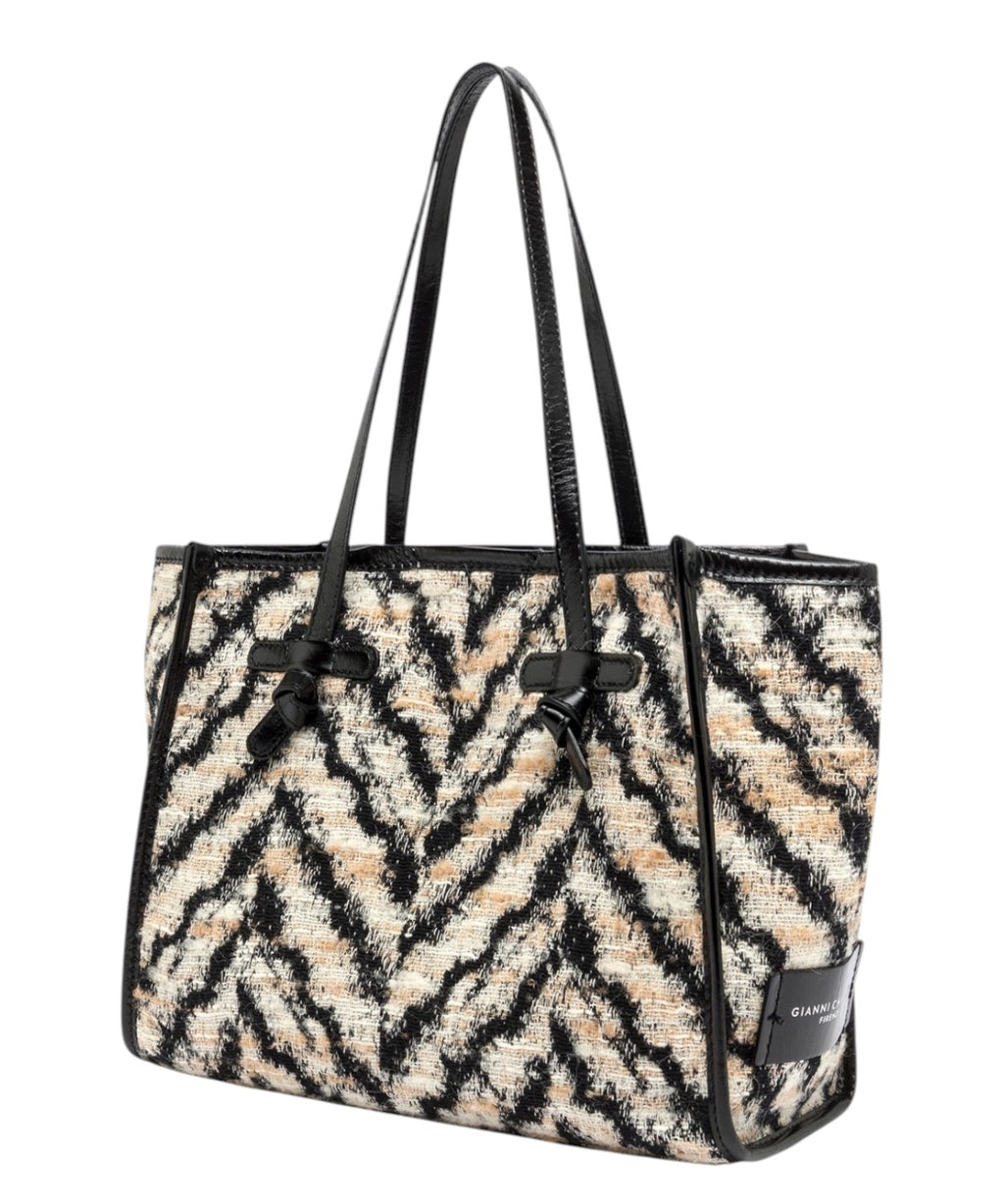 Gianni Chiarini Marcella Zebra Bag in Wool Blend